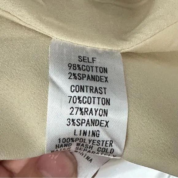 L’ATISTE Tan Plaid Belted Mini Trench Coat | Size L - Picture 8 of 10